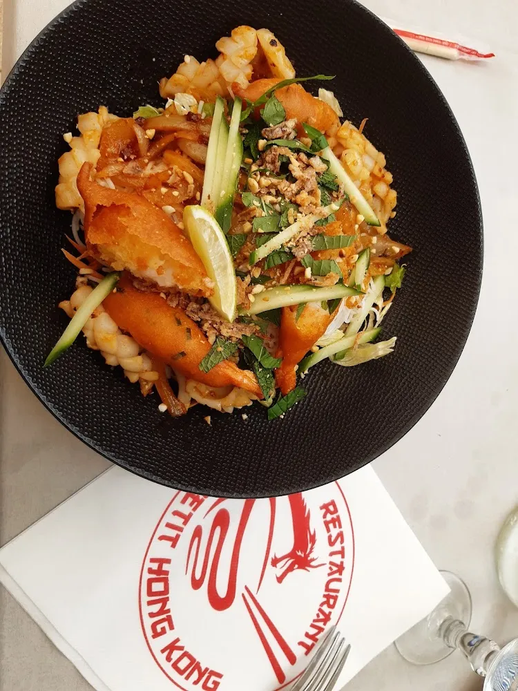 Grande Salade Bo Bun Beignet de Crevettes Et Seiches